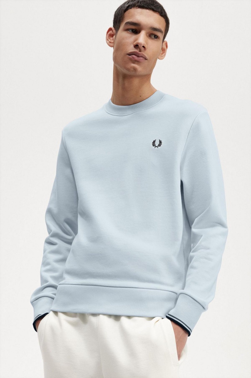 Fred Perry Crew Neck Sweatshirts Herren Hell | QCHWA40318