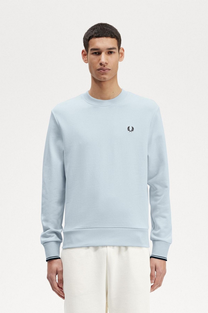 Fred Perry Crew Neck Sweatshirts Herren Hell | QCHWA40318