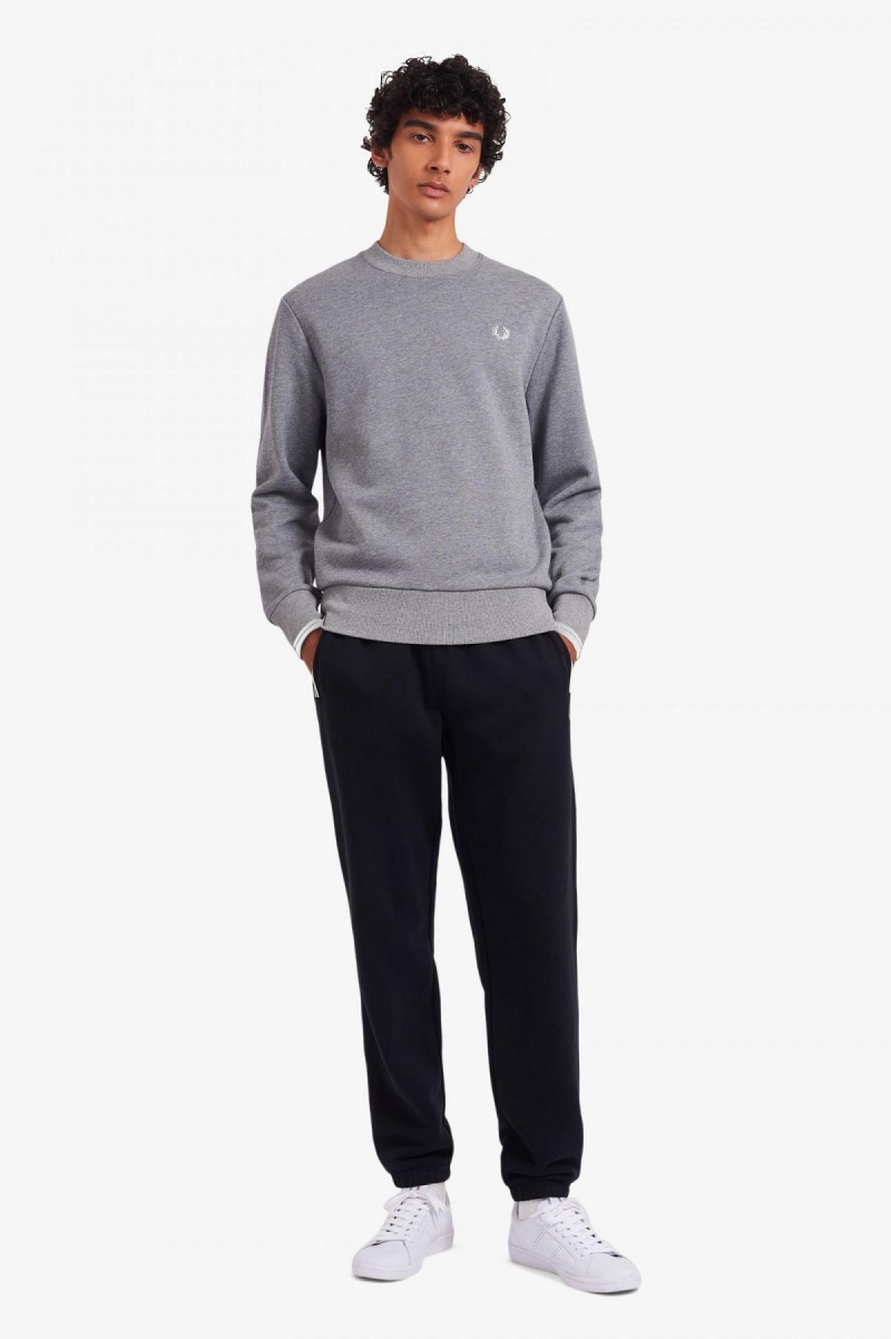 Fred Perry Crew Neck Sweatshirts Herren Steel Marl | CHCIF25981