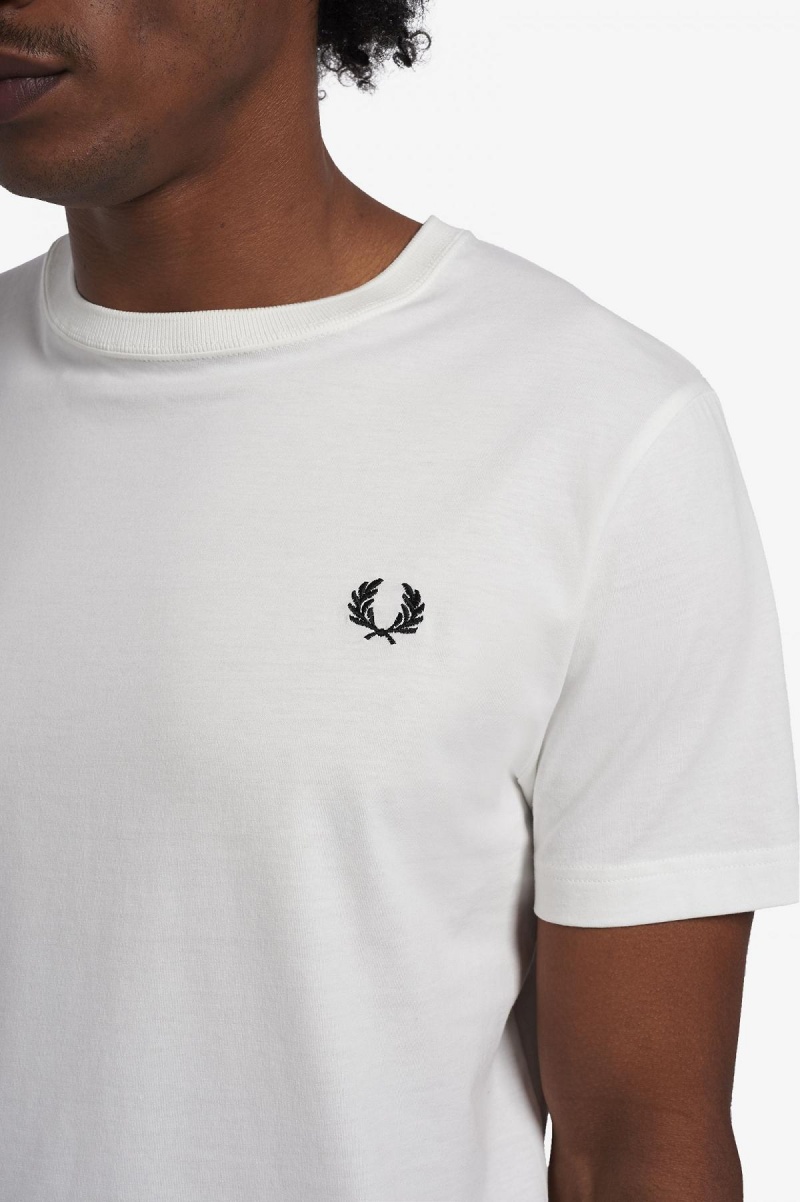 Fred Perry Crew Neck T-shirts Herren Weiß | CHIIZ22641