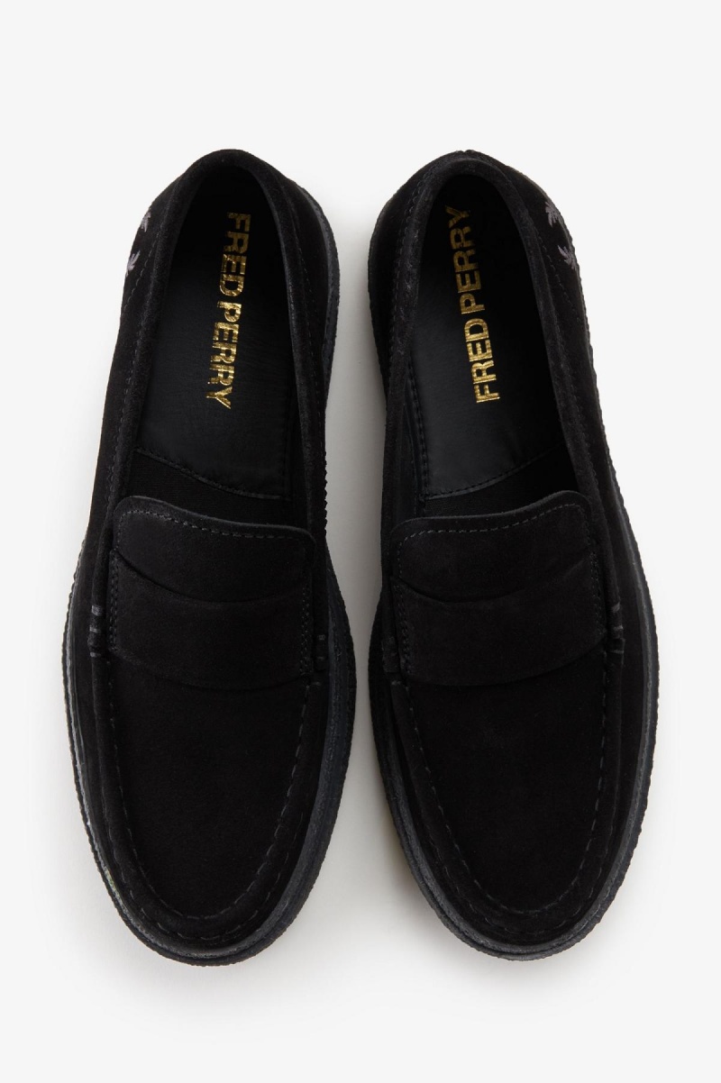 Fred Perry Dawson Loafer Schuhe Herren Schwarz | CHIIZ83827