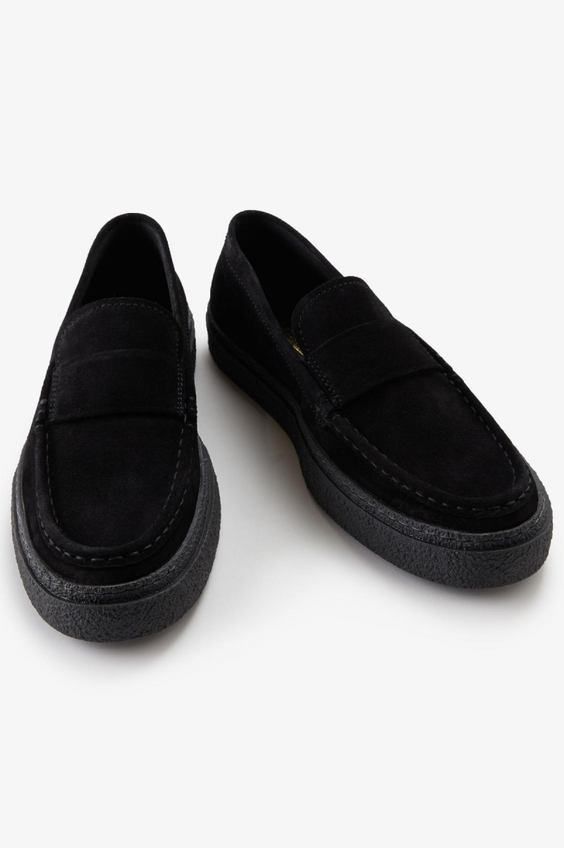Fred Perry Dawson Loafer Schuhe Herren Schwarz | CHIIZ83827