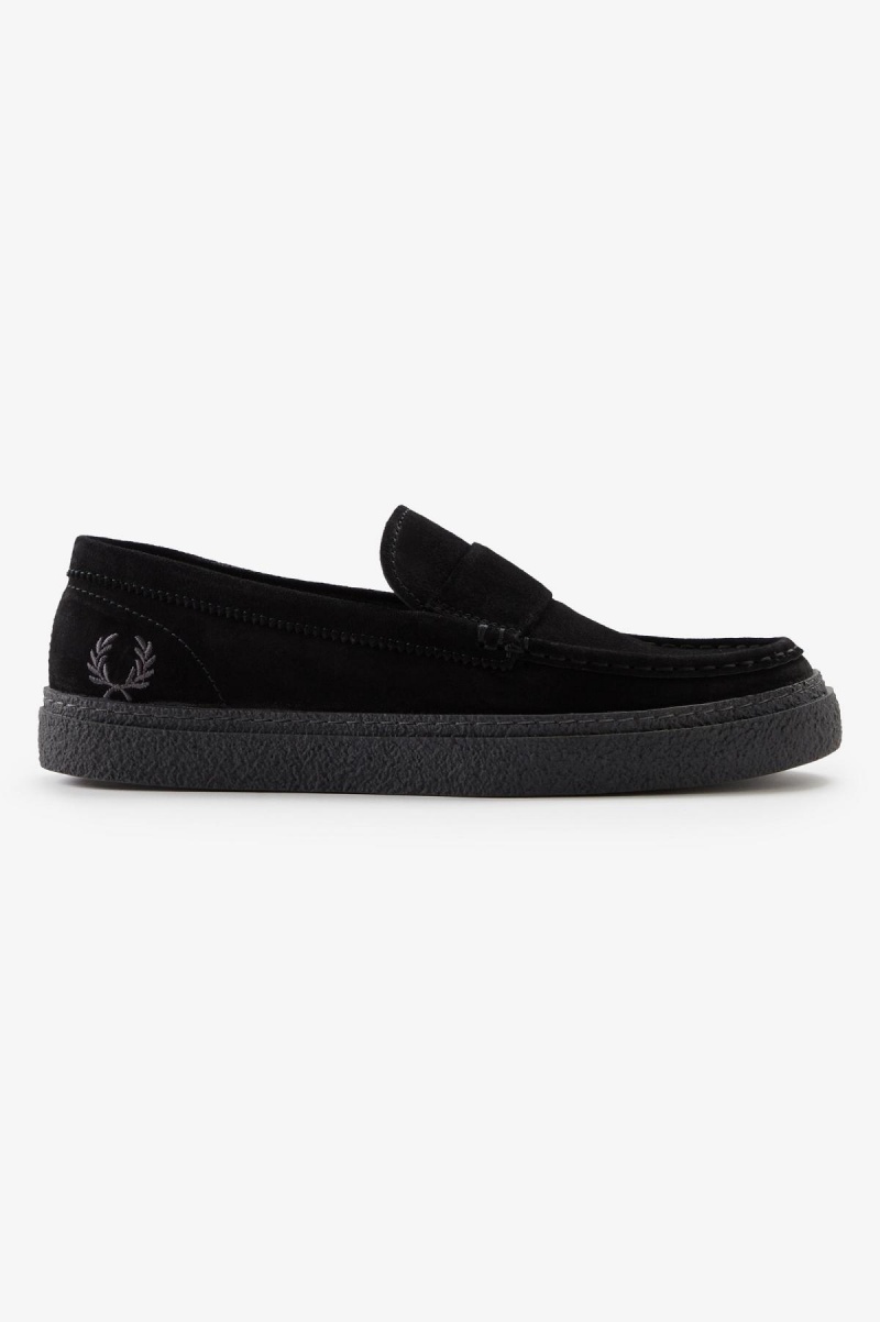 Fred Perry Dawson Loafer Schuhe Herren Schwarz | CHIIZ83827