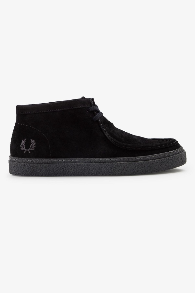 Fred Perry Dawson Mid Schuhe Herren Schwarz | CHIIZ27653