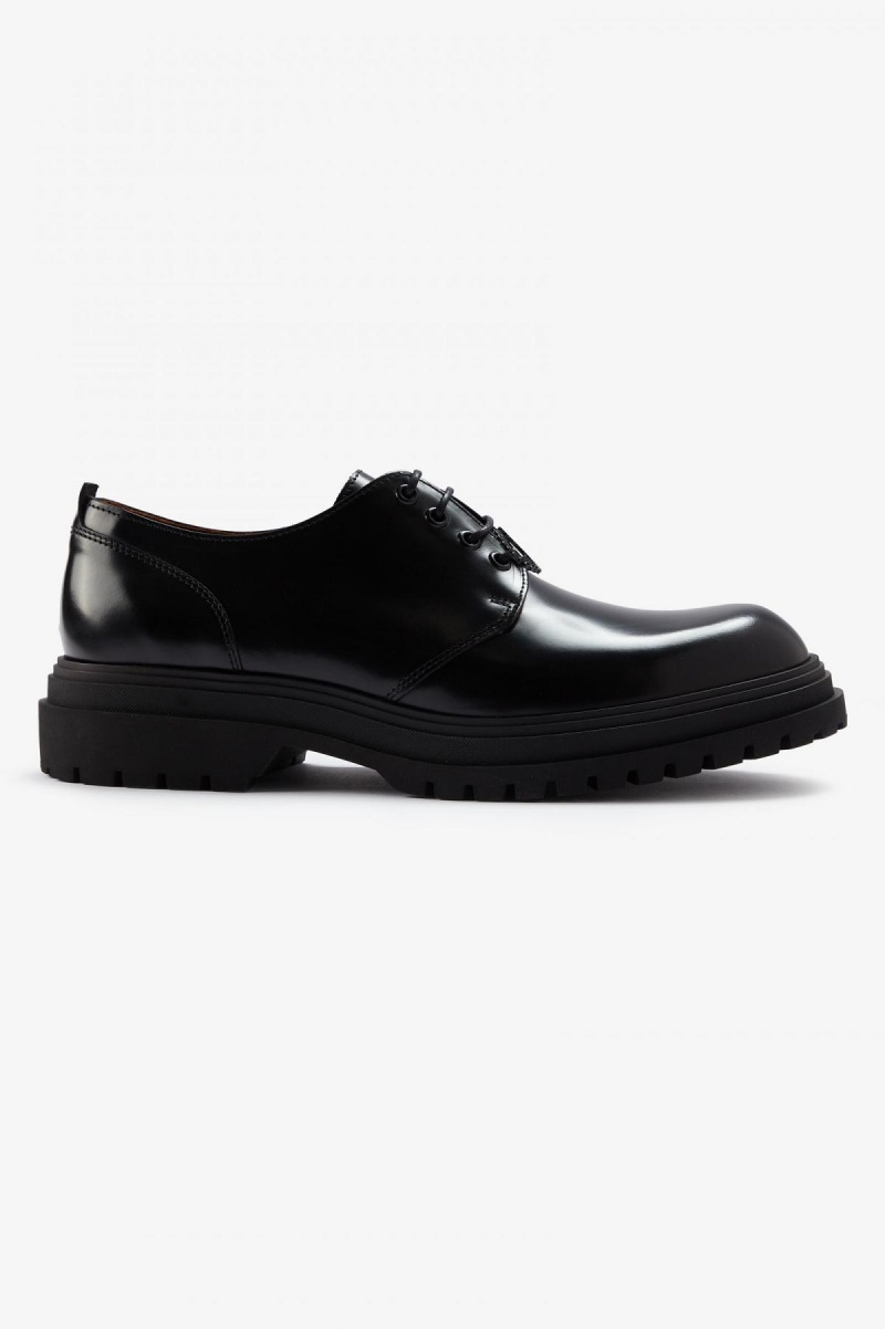 Fred Perry Derby Schuhe Damen Schwarz | CHJKU64777