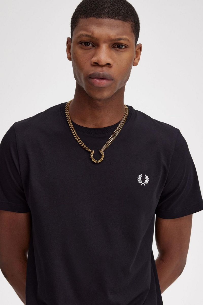 Fred Perry Double Chain Laurel Wreath Necklace Schmuck Accessories Gold | FCHUI27209