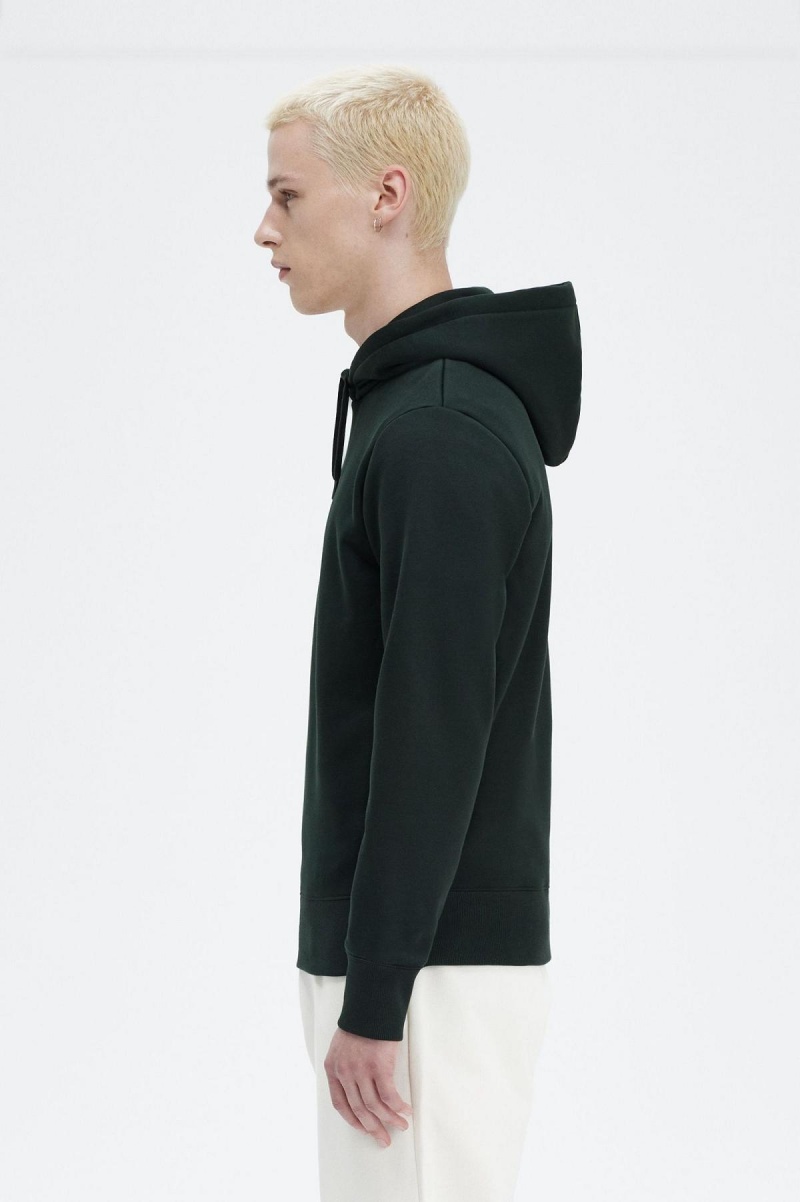 Fred Perry Embroidered Mit Kapuze Sweatshirts Herren Grün | SCHVO32429