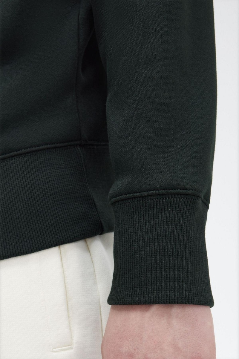 Fred Perry Embroidered Mit Kapuze Sweatshirts Herren Grün | SCHVO32429