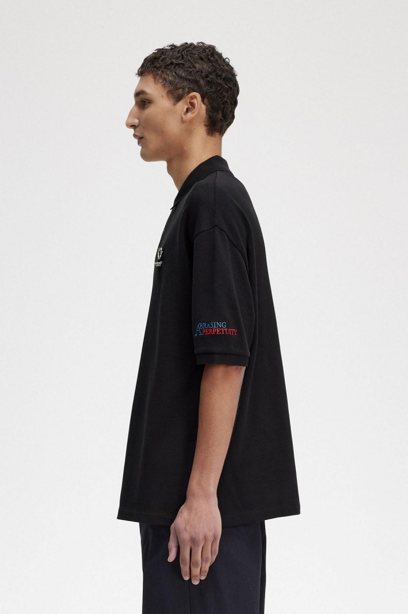 Fred Perry Embroidered Polo Shirt Polo Shirts Herren Schwarz | PCHQX66902