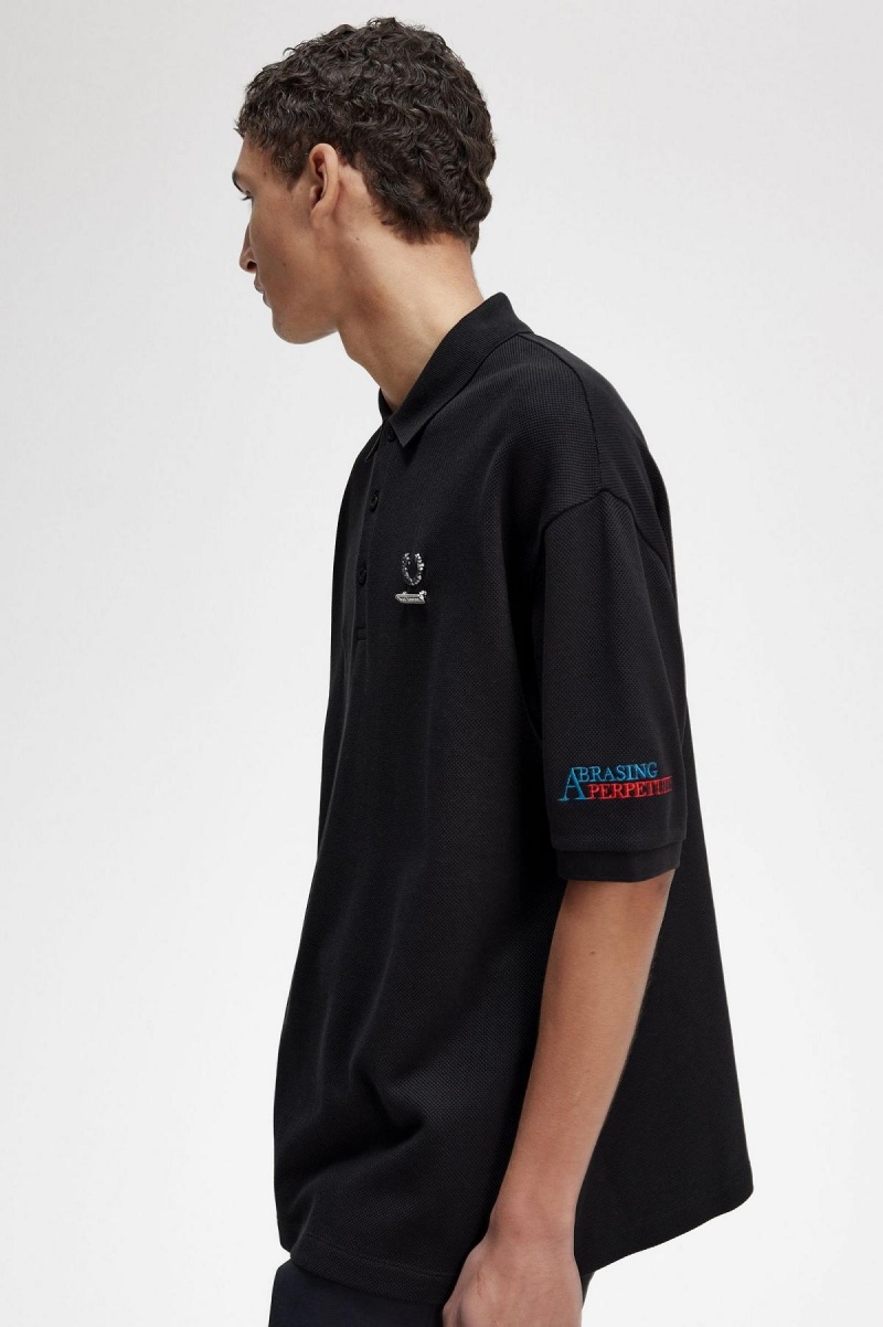 Fred Perry Embroidered Polo Shirt Polo Shirts Herren Schwarz | PCHQX66902