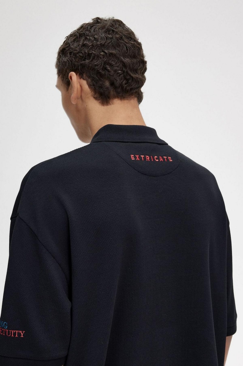 Fred Perry Embroidered Polo Shirt Polo Shirts Herren Schwarz | PCHQX66902