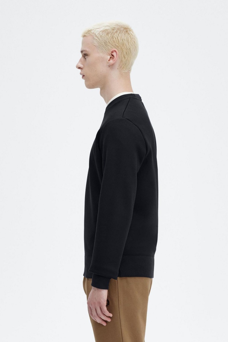 Fred Perry Embroidered Sweatshirts Herren Navy | CHQCS84124