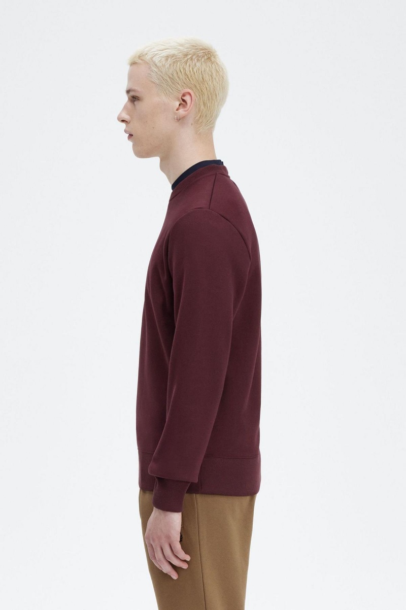 Fred Perry Embroidered Sweatshirts Herren Oxblood | QCHUV95104