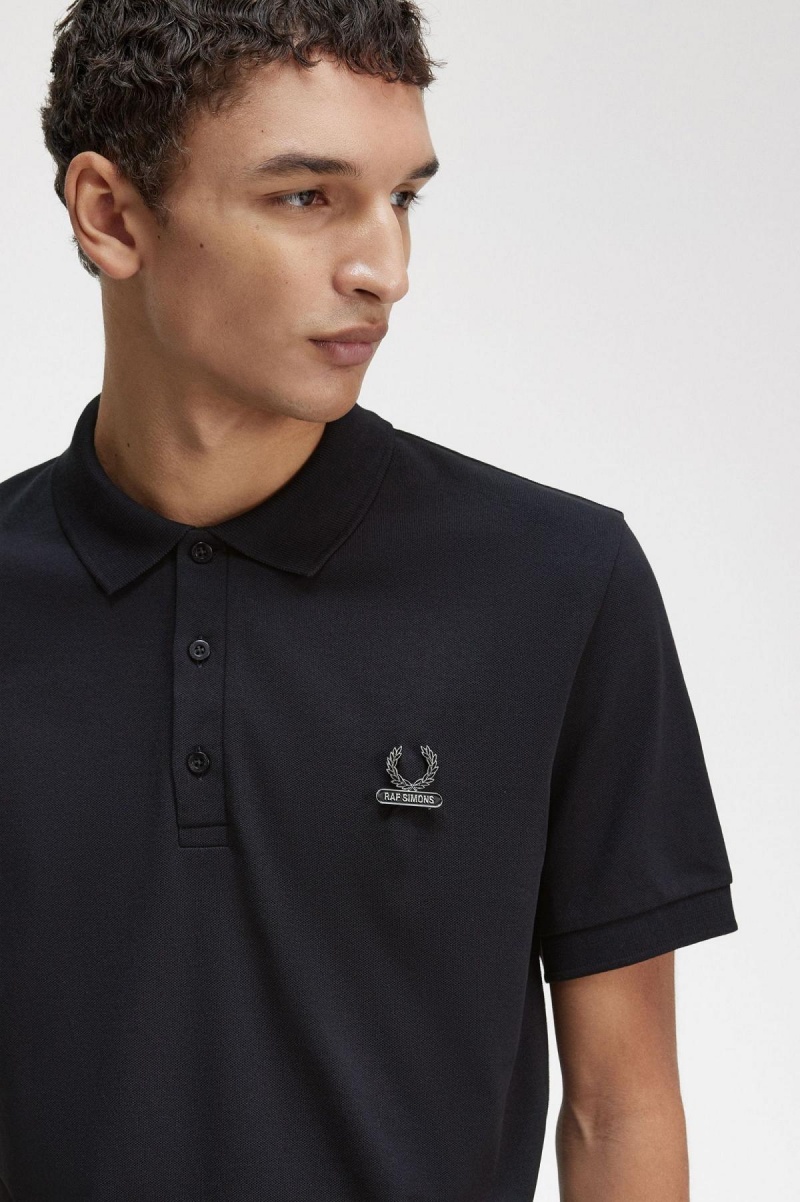 Fred Perry Enamel Pin Polo Shirt Polo Shirts Herren Schwarz | CHQCS30414