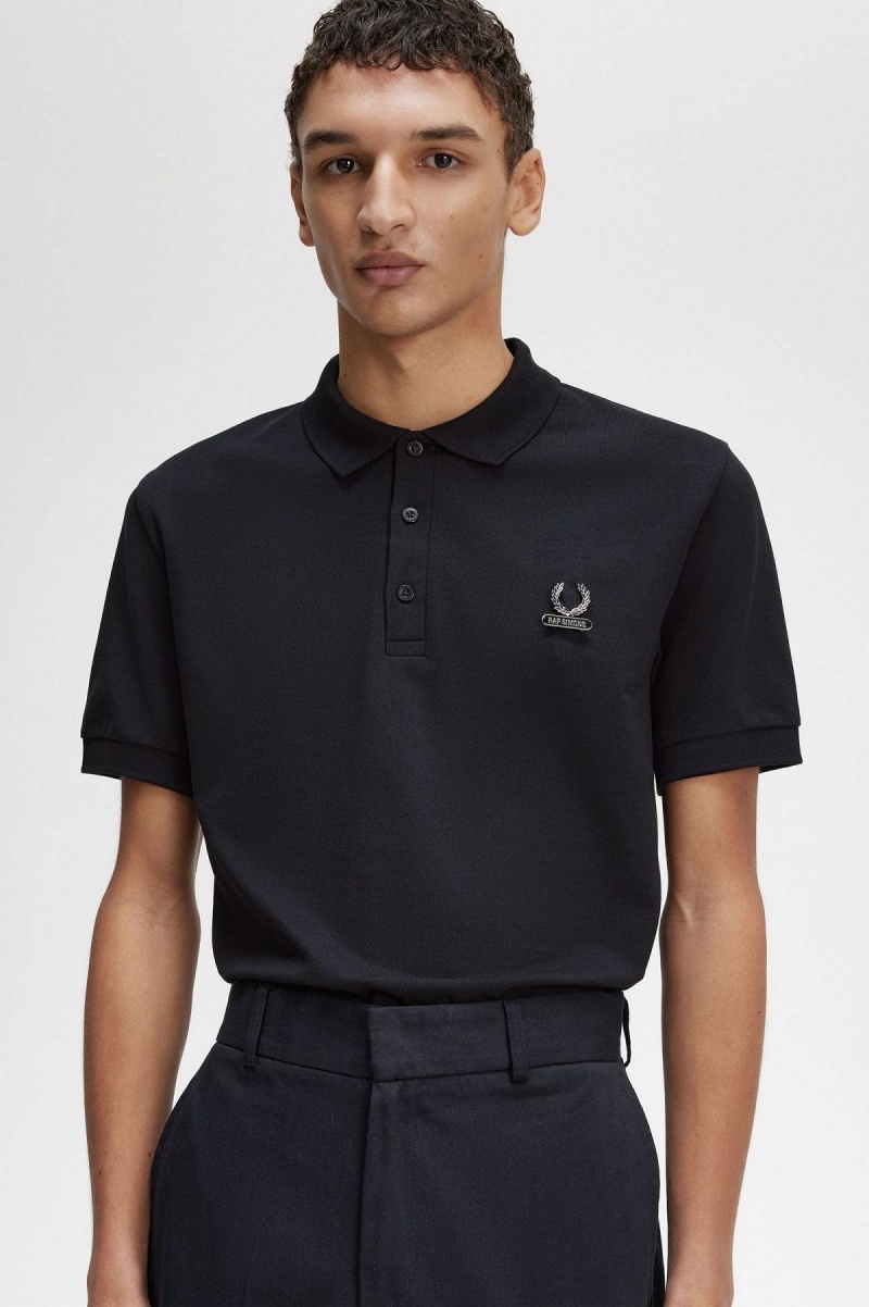 Fred Perry Enamel Pin Polo Shirt Polo Shirts Herren Schwarz | CHQCS30414