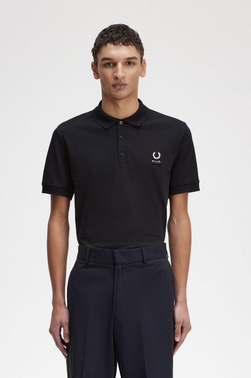 Fred Perry Enamel Pin Polo Shirt Polo Shirts Herren Schwarz | CHQCS30414