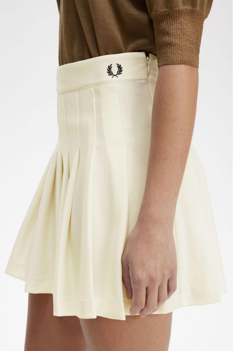 Fred Perry Falten Tennis Hosen Damen Ecru | QCHUV24628