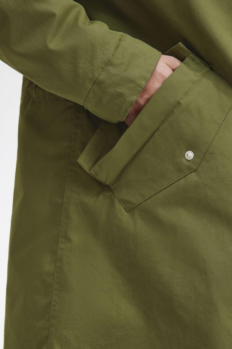 Fred Perry Faux Fur Gefütterte Parka Mäntel Herren Grün | UCHND50468