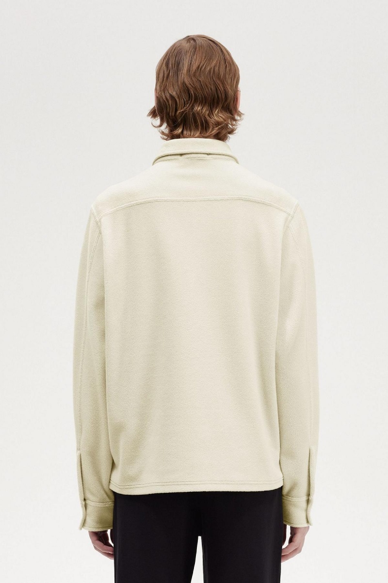 Fred Perry Fleece Hemd Herren Oatmeal | BCHSO54922