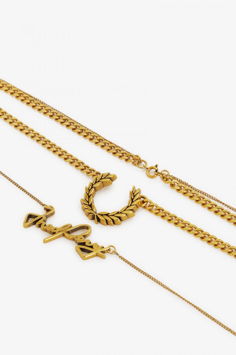Fred Perry Fred Perry Necklace Schmuck Accessories Gold | FCHHY75217
