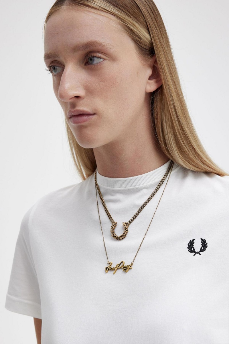 Fred Perry Fred Perry Necklace Schmuck Accessories Gold | FCHHY75217