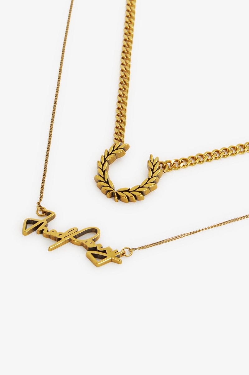 Fred Perry Fred Perry Necklace Schmuck Accessories Gold | FCHHY75217
