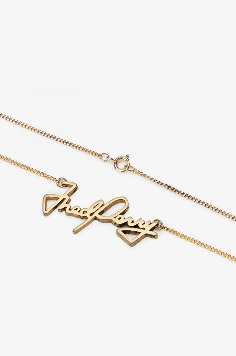 Fred Perry Fred Perry Necklace Schmuck Accessories Gold | MCHFT46606