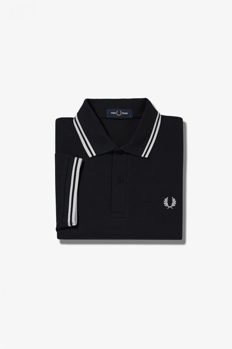 Fred Perry G3600 Fred Perry Shirt Damen Schwarz Weiß Weiß | QCHUV35631