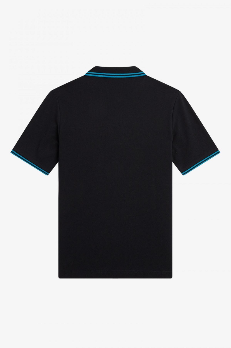 Fred Perry G3600 Fred Perry Shirt Damen Schwarz Blau Blau | CHICD46530