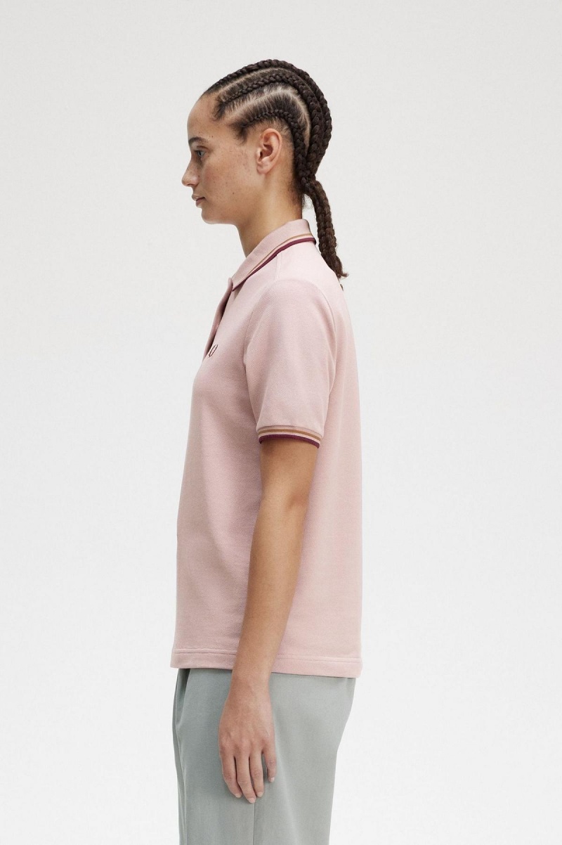 Fred Perry G3600 Fred Perry Shirt Damen Rosa Rosa | CHICD36148