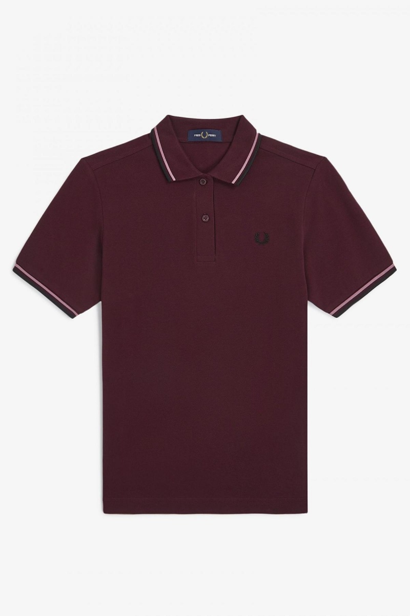 Fred Perry G3600 Fred Perry Shirt Damen Rosa Rosa Schwarz | QCHUV60724