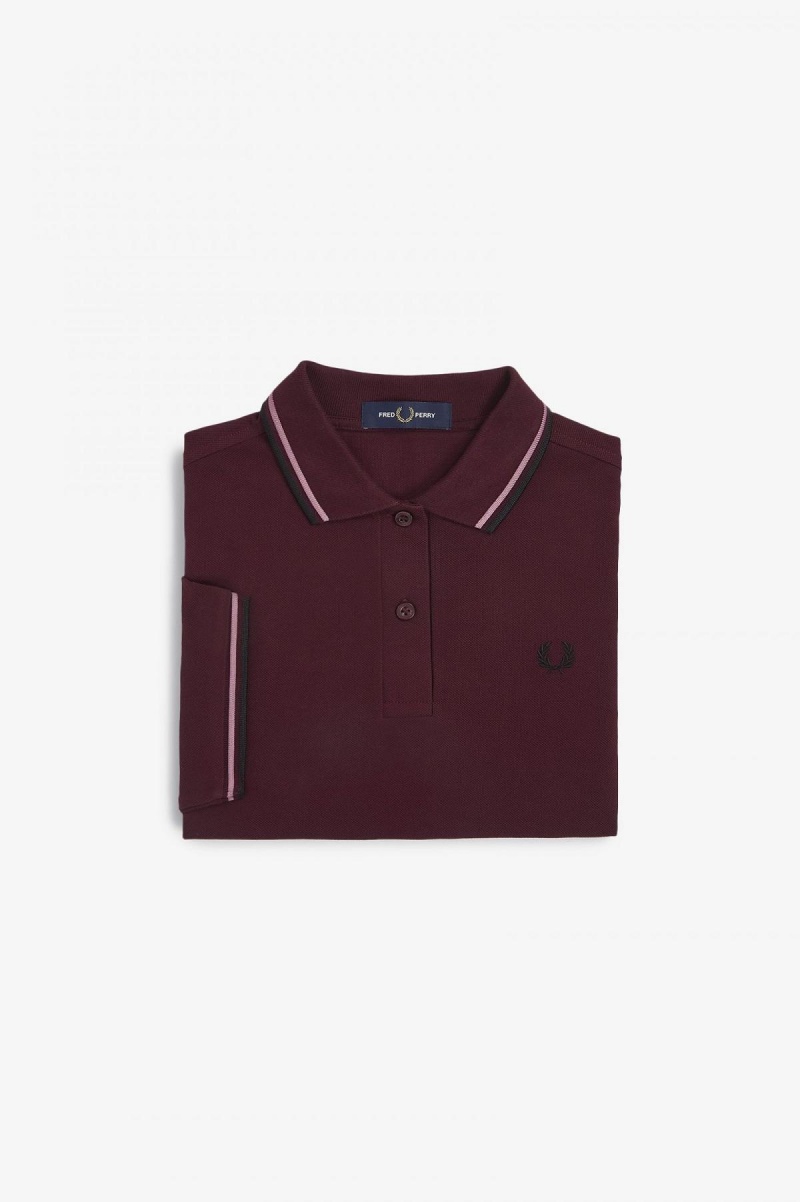 Fred Perry G3600 Fred Perry Shirt Damen Rosa Rosa Schwarz | QCHUV60724