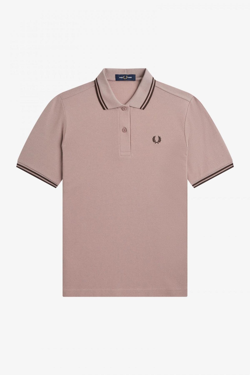 Fred Perry G3600 Fred Perry Shirt Damen Dunkelrosa | SCHVO98057