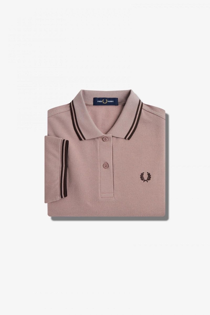 Fred Perry G3600 Polo Shirts Damen Dunkelrosa | CHDFL72056