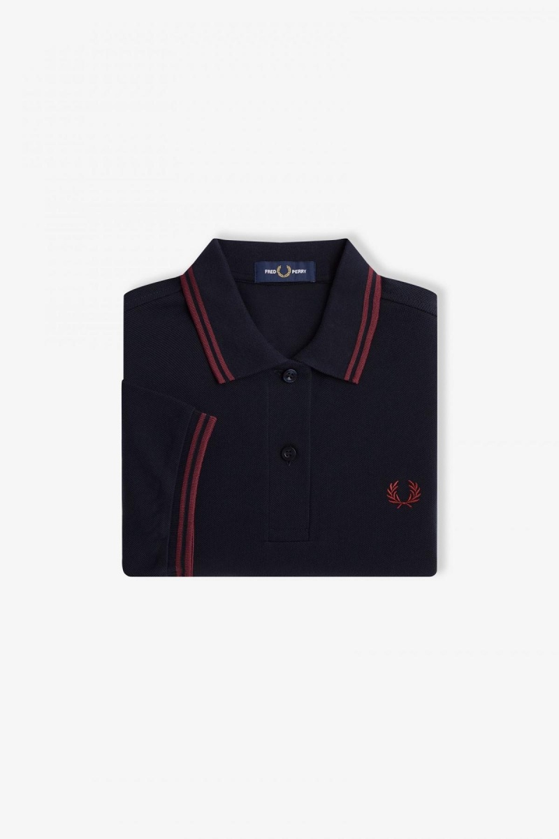 Fred Perry G3600 Polo Shirts Damen Navy | CHEGJ23568
