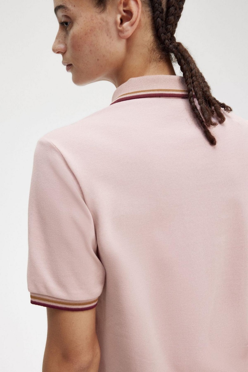 Fred Perry G3600 Polo Shirts Damen Rosa Rosa | MCHHR86385