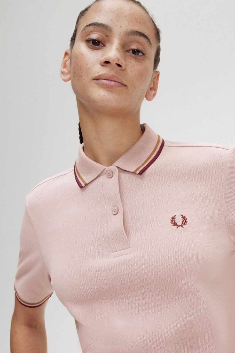 Fred Perry G3600 Polo Shirts Damen Rosa Rosa | MCHHR86385