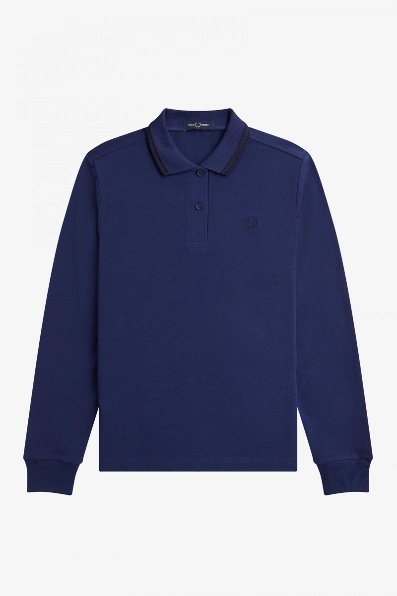 Fred Perry G3636 Fred Perry Shirt Damen Navy Schwarz Schwarz | YCHGT76728