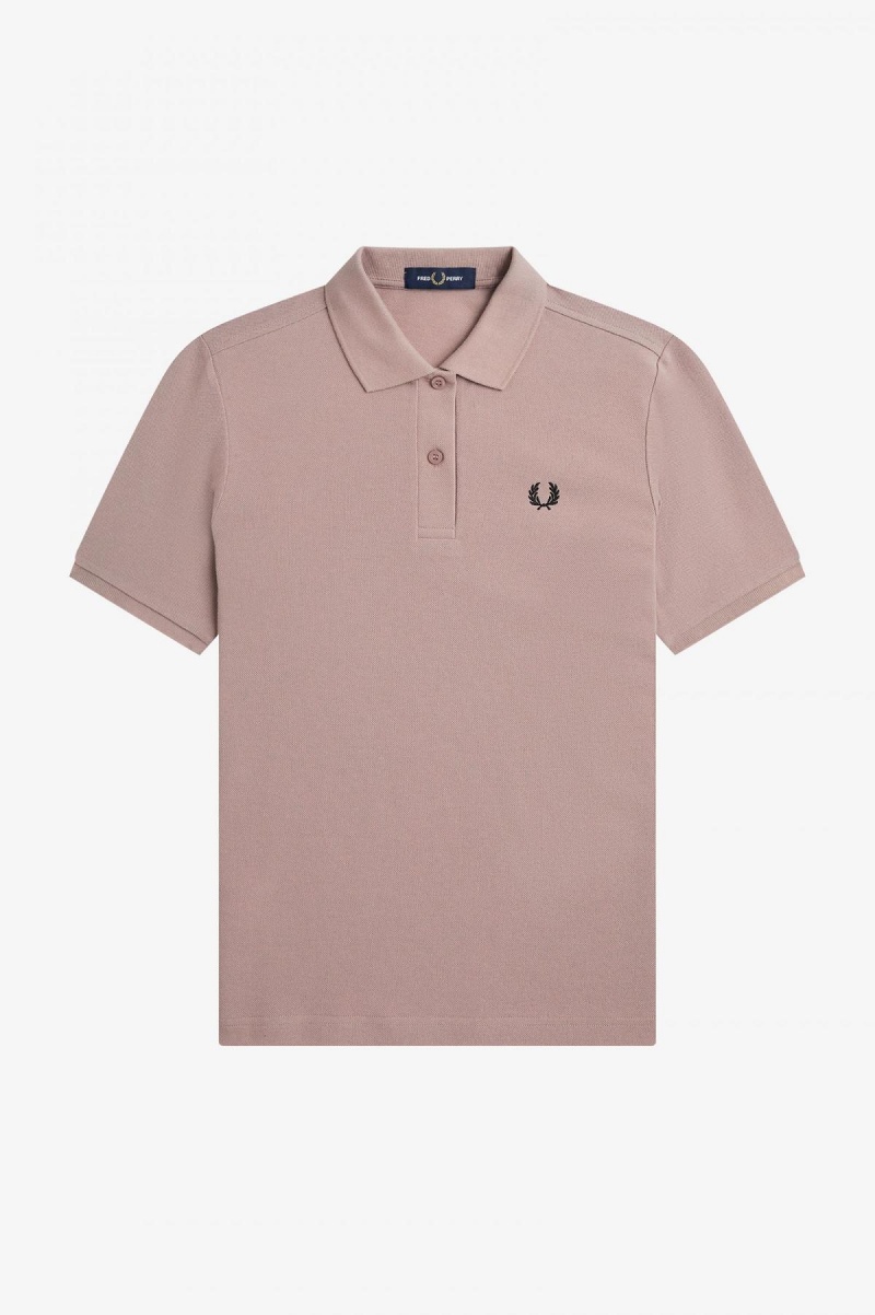 Fred Perry G6000 Fred Perry Shirt Damen Dunkelrosa Schwarz | CHNEJ70202