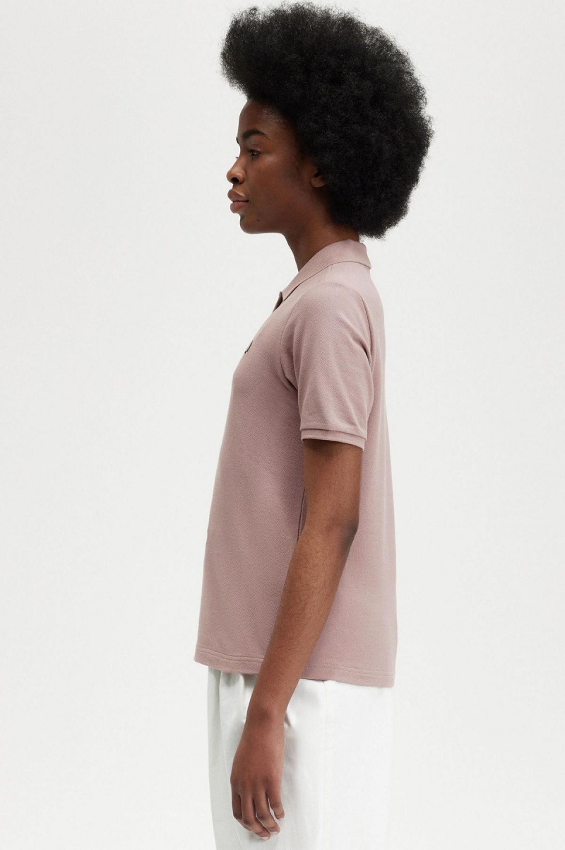 Fred Perry G6000 Fred Perry Shirt Damen Dunkelrosa Schwarz | CHNEJ70202