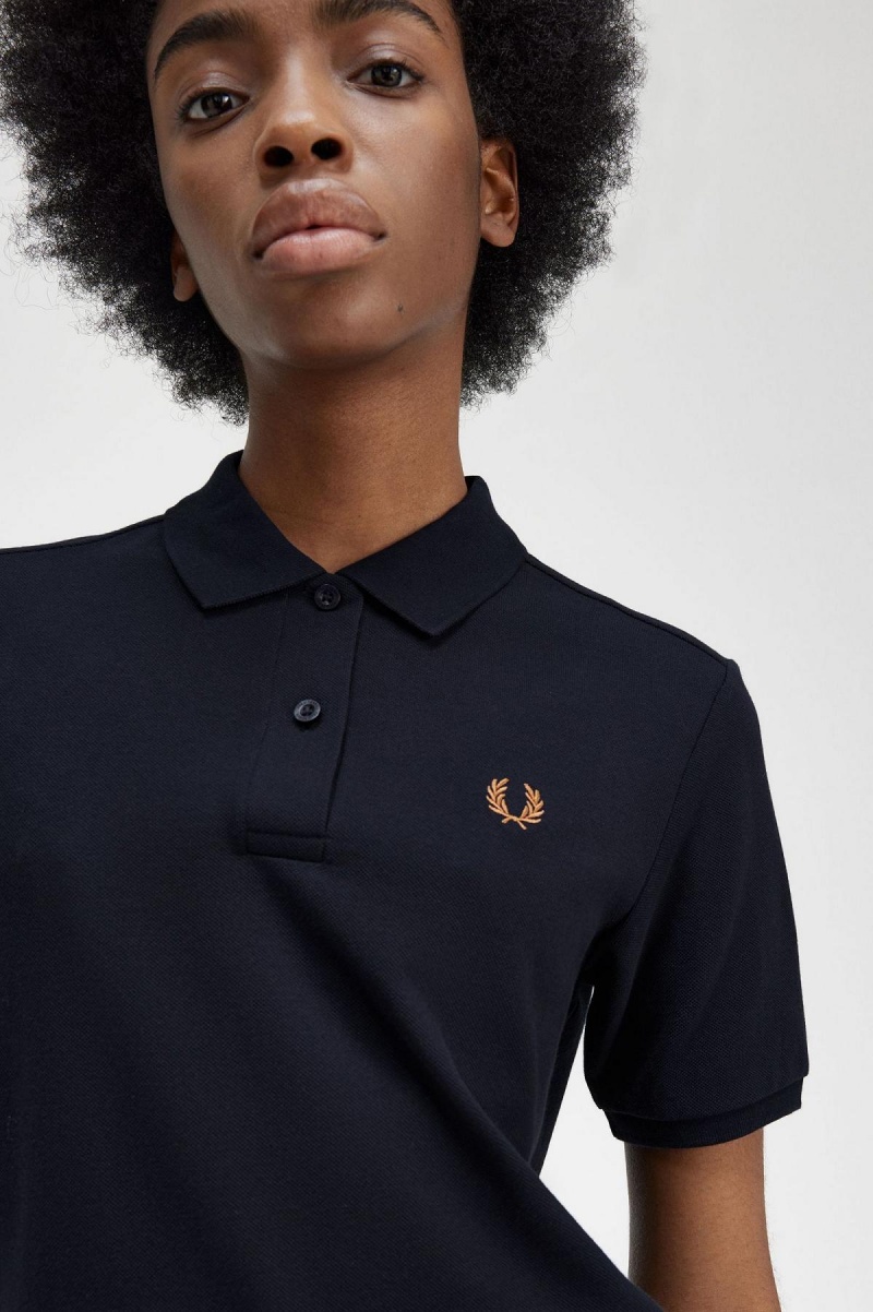 Fred Perry G6000 Polo Shirts Damen Navy | TCHPQ34185