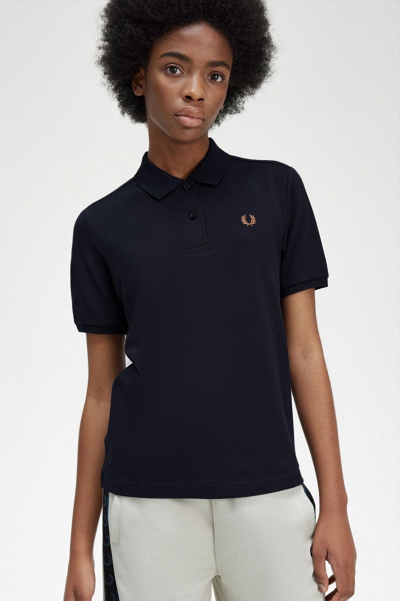 Fred Perry G6000 Polo Shirts Damen Navy | TCHPQ34185