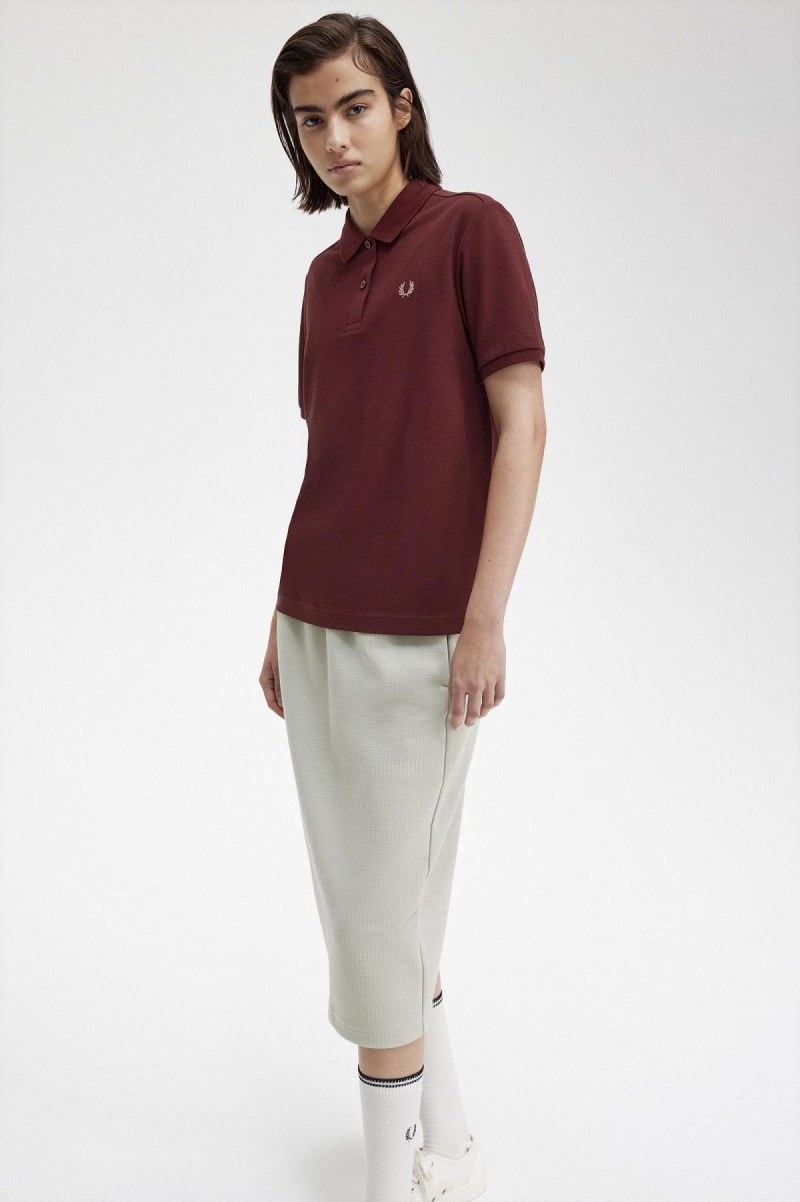 Fred Perry G6000 Polo Shirts Damen Rosa Rosa | ECHVG50421