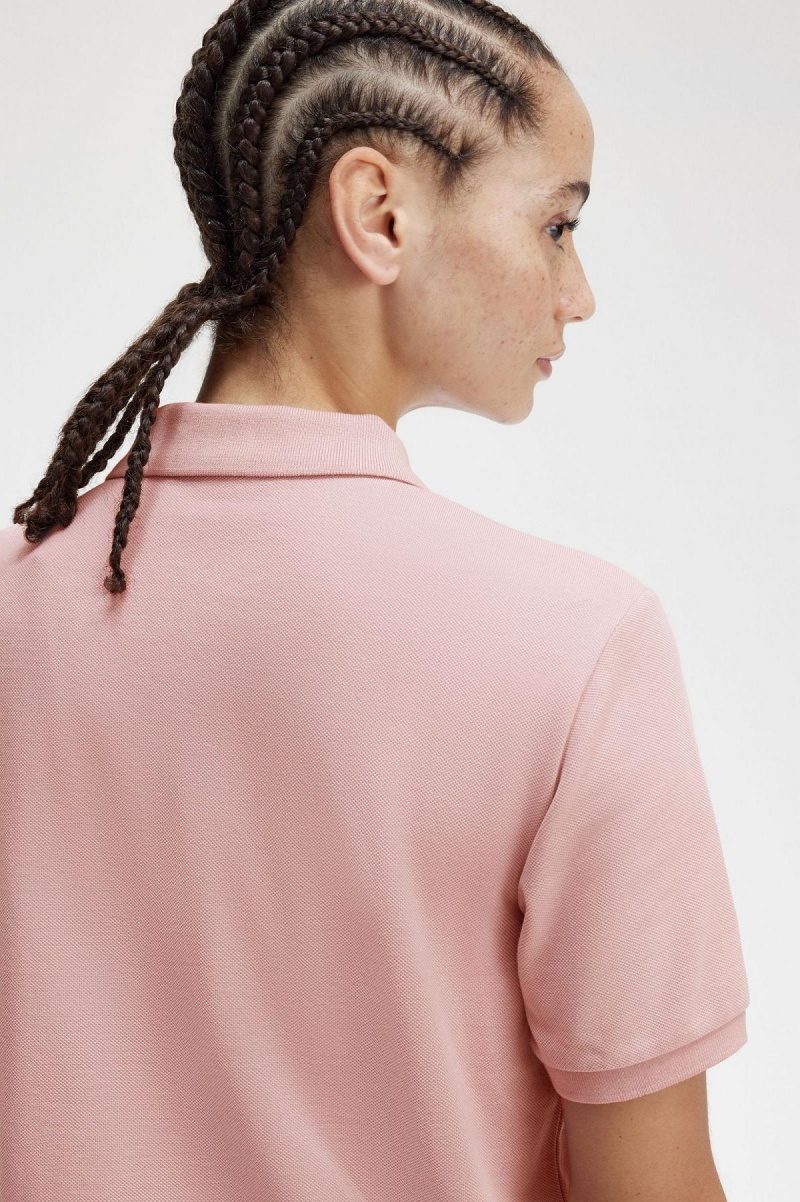 Fred Perry G6000 T-shirts Damen Rosa Rosa Schwarz | CHEAH55248