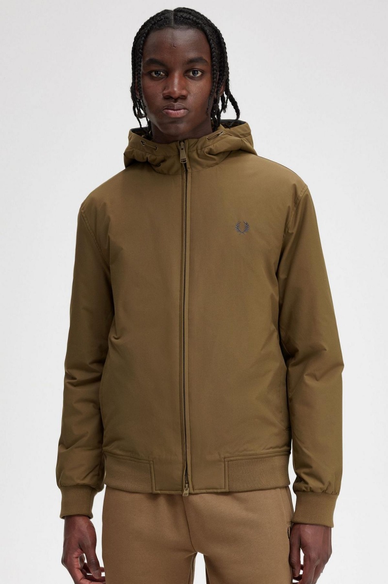 Fred Perry Gepolstert Mit Kapuze Brentham Mäntel Herren Shaded Stone | UCHND23148