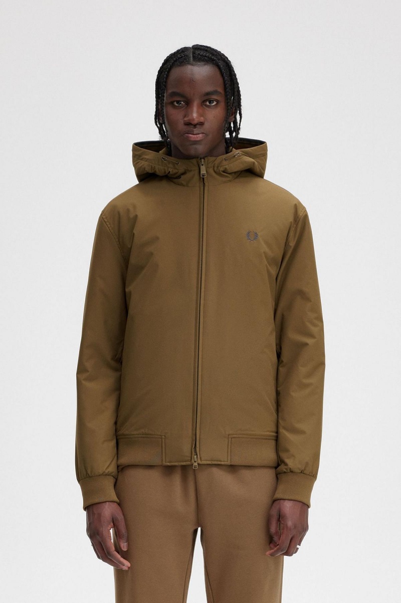 Fred Perry Gepolstert Mit Kapuze Brentham Mäntel Herren Shaded Stone | UCHND23148