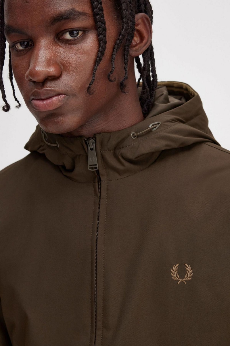 Fred Perry Gepolstert Mit Kapuze Brentham Mäntel Herren Burnt Tobacco | TCHWZ23078