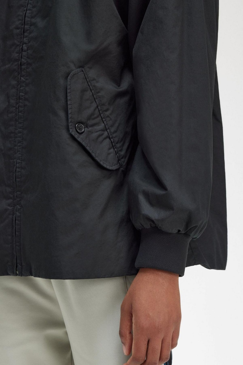 Fred Perry Gepolstert Zip-Through Mäntel Damen Schwarz | DCHKV44054