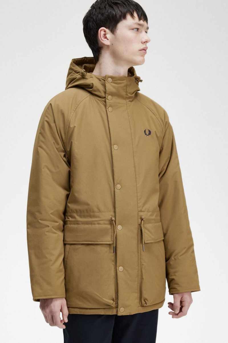 Fred Perry Gepolstert Zip Through Mäntel Herren Shaded Stone | CHQCS88406
