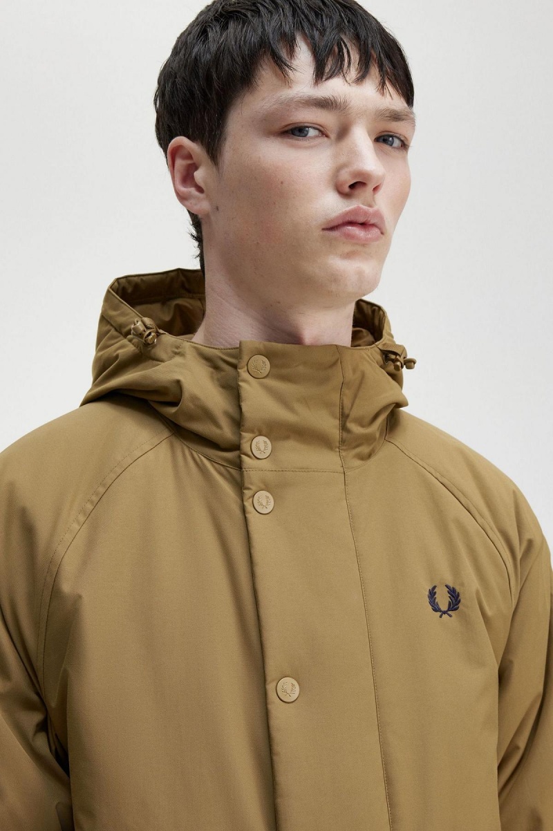 Fred Perry Gepolstert Zip Through Mäntel Herren Shaded Stone | CHQCS88406